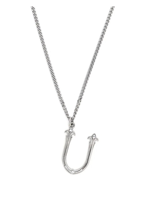 Emanuele Bicocchi Alphabet pendant necklace - Silver