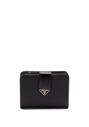 Prada triangle-logo bi-fold wallet - Black