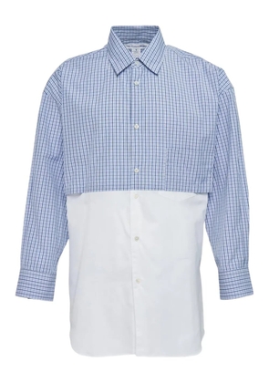 Comme Des Garçons Shirt checked panelled shirt - Blue