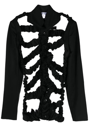 Comme Des Garçons Comme Des Garçons cut-out detail buttoned jacket - Black