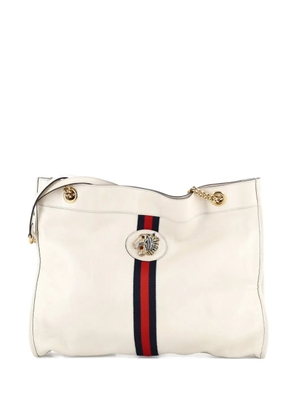 Gucci Pre-Owned Rajah Chain Leather Large tote bag - White