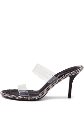 Pre-Owned Alexander Wang 110mm Kira crystal-embellished transparent sandals - White