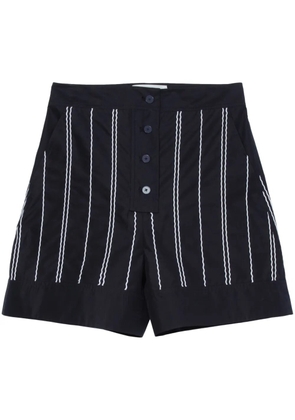 3.1 Phillip Lim wave-stitching thigh-length shorts - Blue