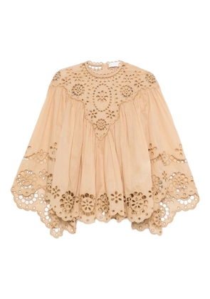 ZIMMERMANN embroidered blouse - Neutrals