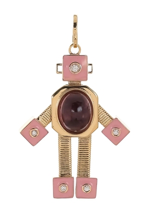 Van Robot 18K yellow gold maxi Bespoke Robot tourmaline and diamond pendant