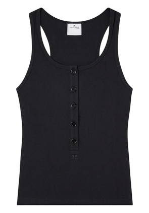 Courrèges 90's Rib tank top - Black