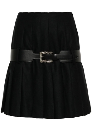Enfants Riches Déprimés Restraint pleated wool skirt - Black