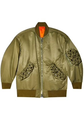 Noir Kei Ninomiya zip-up bomber jacket - Green