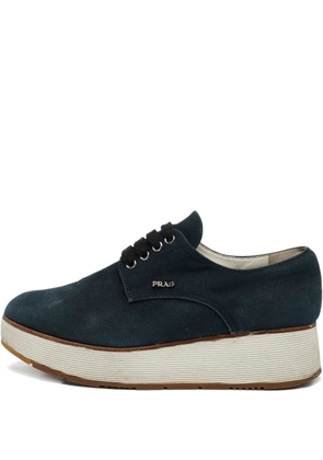 Prada Pre-Owned leather platform sneakers - Blue