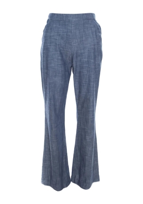 Oscar de la Renta Pre-Owned high-waisted wide-leg trousers - Blue