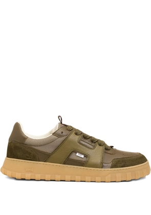 AMI Paris A walk leather low-top sneakers - Green