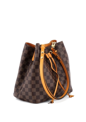 Louis Vuitton Pre-Owned NeoNoe Handbag Damier with Leather MM bucket bag - Brown