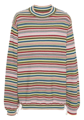 Maison Margiela striped cotton jumper - Red