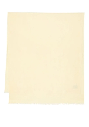 N.Peal frayed cashmere shawl - Yellow