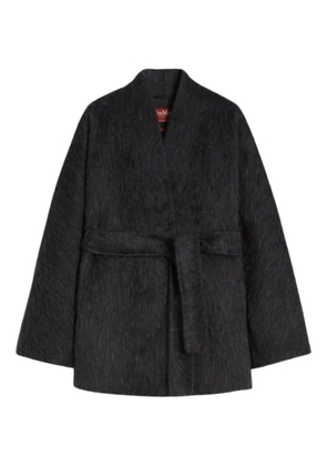 Max Mara belted brushed coat - Grey