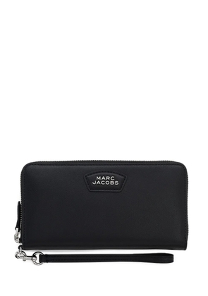 Marc Jacobs The Continental logo-plaque leather wallet - Black