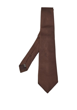 Ermenegildo Zegna Vintage striped silk tie - Brown