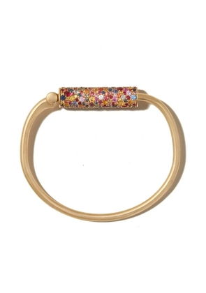 Marla Aaron 18kt yellow gold Stoned Trundle Lock bracelet