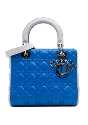 Christian Dior Pre-Owned 2013 Medium Bicolor Lambskin Cannage Lady Dior satchel - Blue