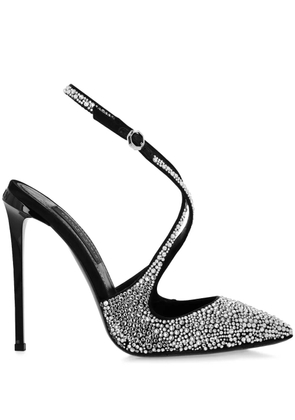 Philipp Plein 120mm crystal-embellished pumps - Black