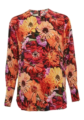Stella McCartney Pre-Owned floral-print silk blouse - Red