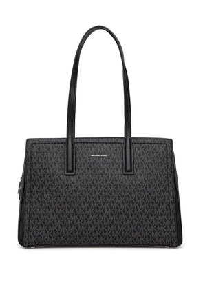 Michael Michael Kors Laila monogrammed structured tote bag - Black