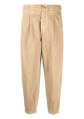 Polo Ralph Lauren tapered cropped cotton trousers - Brown