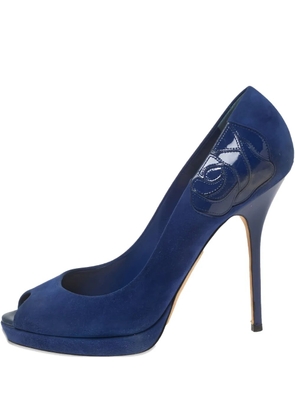 Christian Dior Pre-Owned 100mm platform heeled pumps - Blue