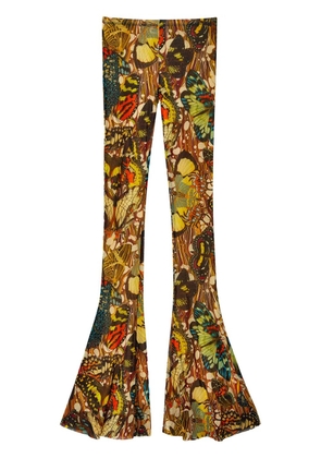 Jean Paul Gaultier Papillon flared leggings - Yellow