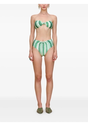 Cult Gaia Oswin painted-stripe bikini bottom - Green