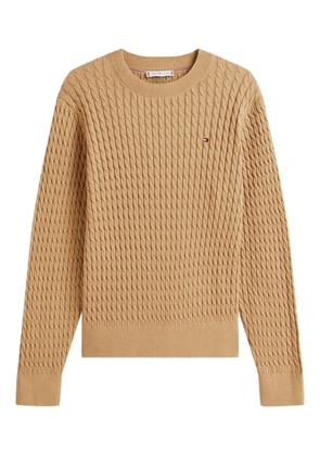 Tommy Hilfiger cable-knit cotton sweater - Neutrals