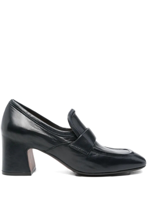 mara bini 60mm block-heel leather loafers - Blue
