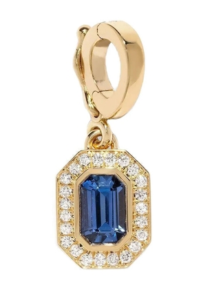 Azlee 18K yellow gold diamond and sapphire pendant