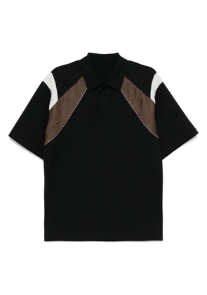 CROQUIS panelled polo shirt - Black