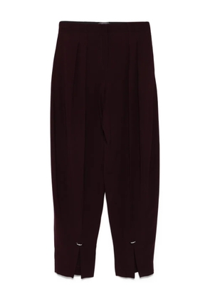 Mugler pleated split-hem trousers - Red