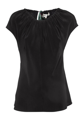 Diane Von Furstenberg Vintage silk tie-up detail top - Black