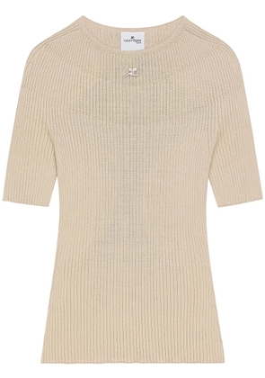 Courrèges Solar knitted top - Neutrals