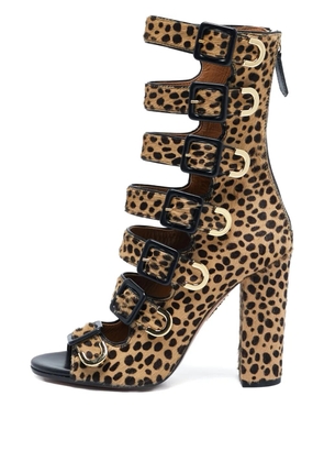 Aquazzura leopard-print heeled sandals - Neutrals