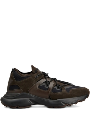 Tod's mesh-panelled chunky sneakers - Brown