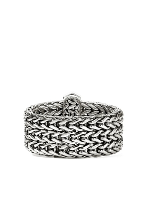 John Hardy sterling silver Icon Link Bar diamond ring