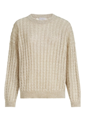 Brunello Cucinelli cable-knit sweater - Neutrals