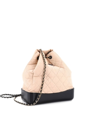 CHANEL Pre-Owned Gabrielle Quilted Aged Calfskin Medium backpack - Neutrals