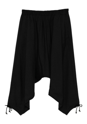 Junya Watanabe MAN striped drop-crotch trousers - Black