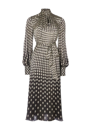 Temperley London Cowrie print belted dress - Black