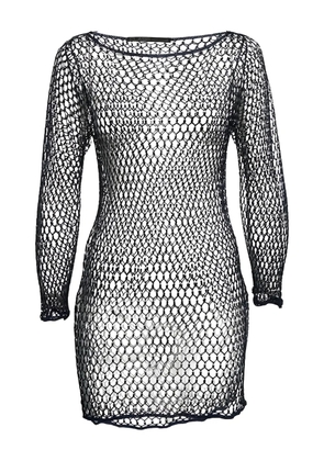Just Cavalli Vintage beaded-mesh crochet mini dress - Blue