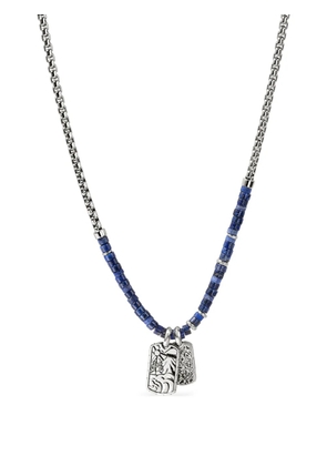 John Hardy sterling silver Heishi Tag lapis lazuli necklace