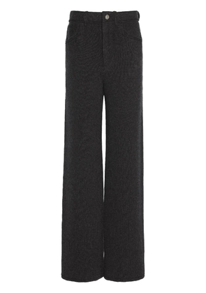Barrie wide-leg knitted trousers - Black