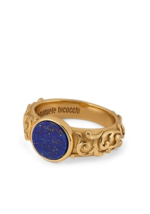 Emanuele Bicocchi arabesque engraved chevalier ring - Gold