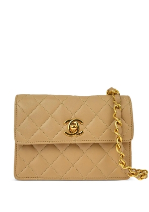 CHANEL Pre-Owned 1990 small Classic Flap shoulder bag - Neutrals