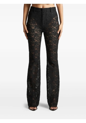 Manière De Voir lace flared trousers - Black